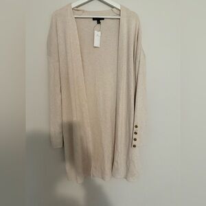 Banana Republic Cream Beige Cardigan with Button Detail NWT